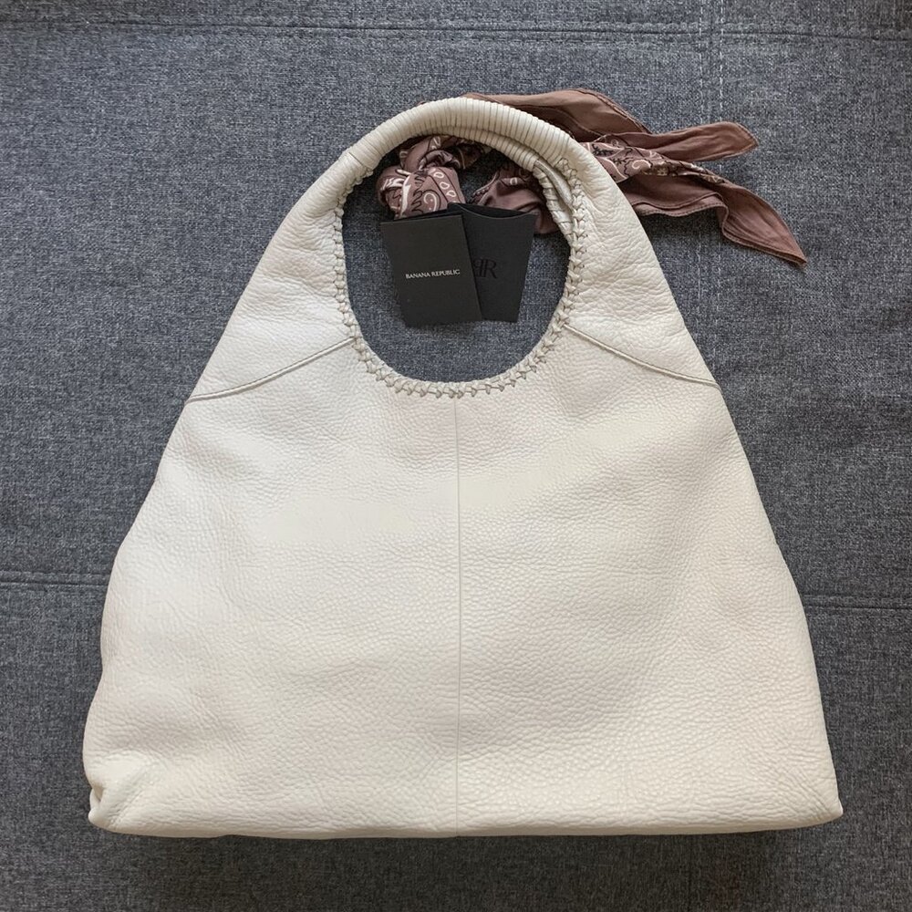 Banana Republic Pebbled Leather Triangle Tote